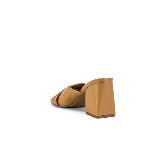 RAYE Tabby Heels Tan Brown Leather Slides Revolve 6 $158 - Picture 3 of 9